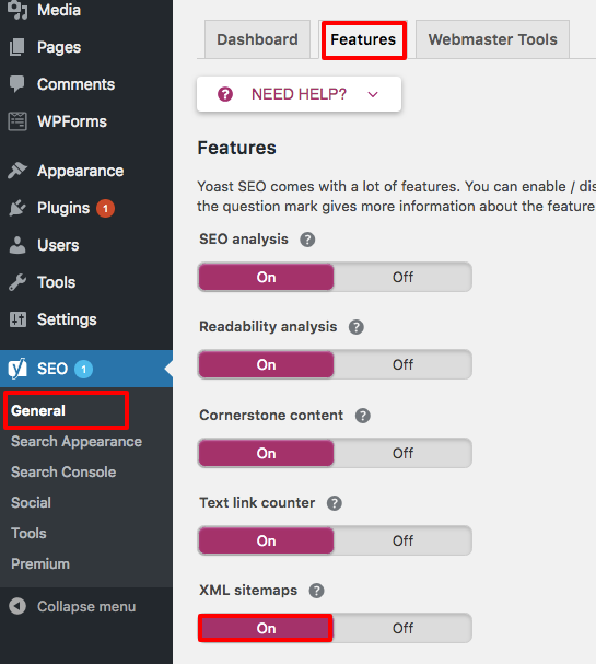 adding a sitemap to wordpress